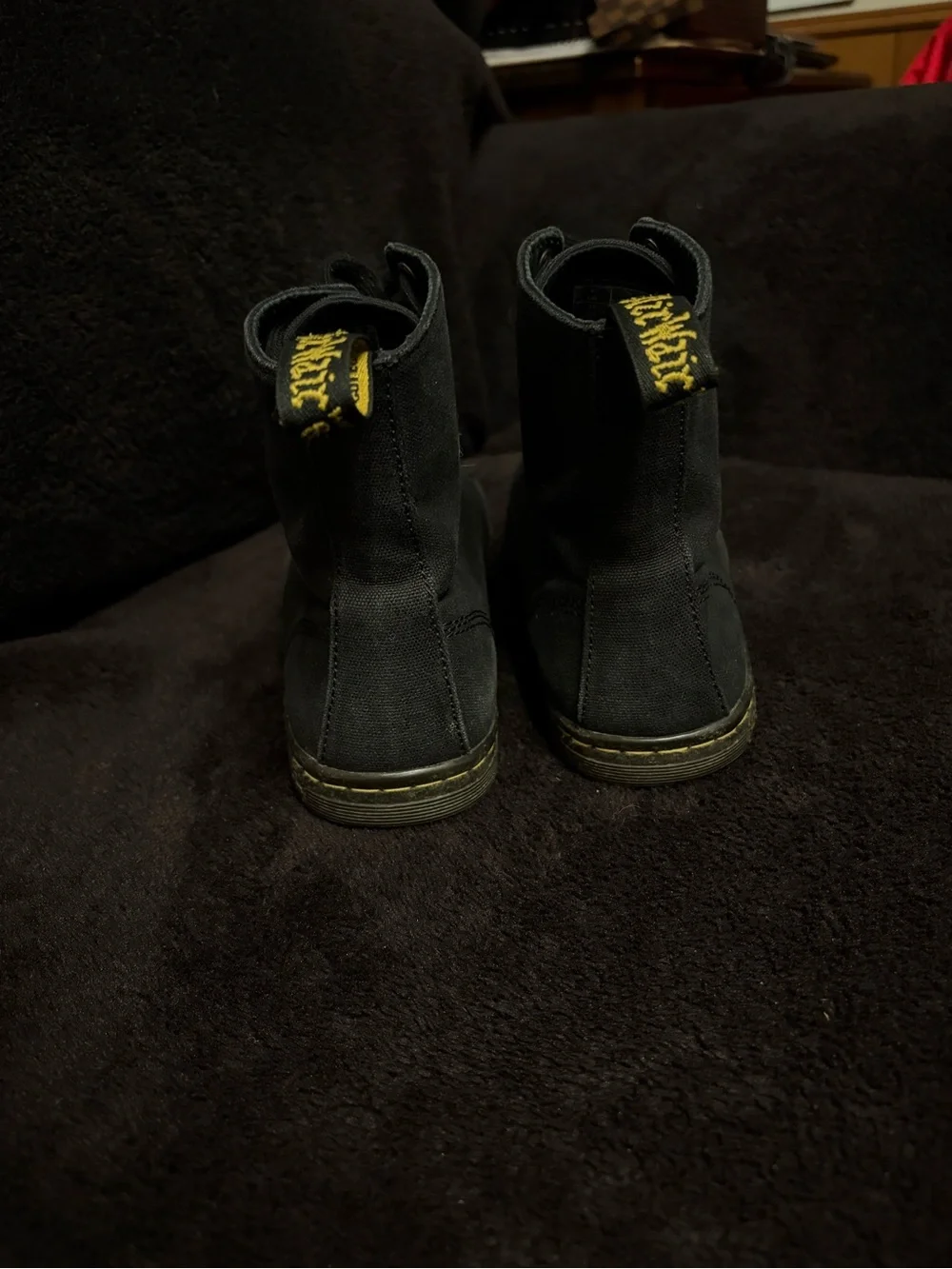 Doc Martens AirWair Alfie Black Canvas Boots US Men’s 9 / Women’s 10 GUC